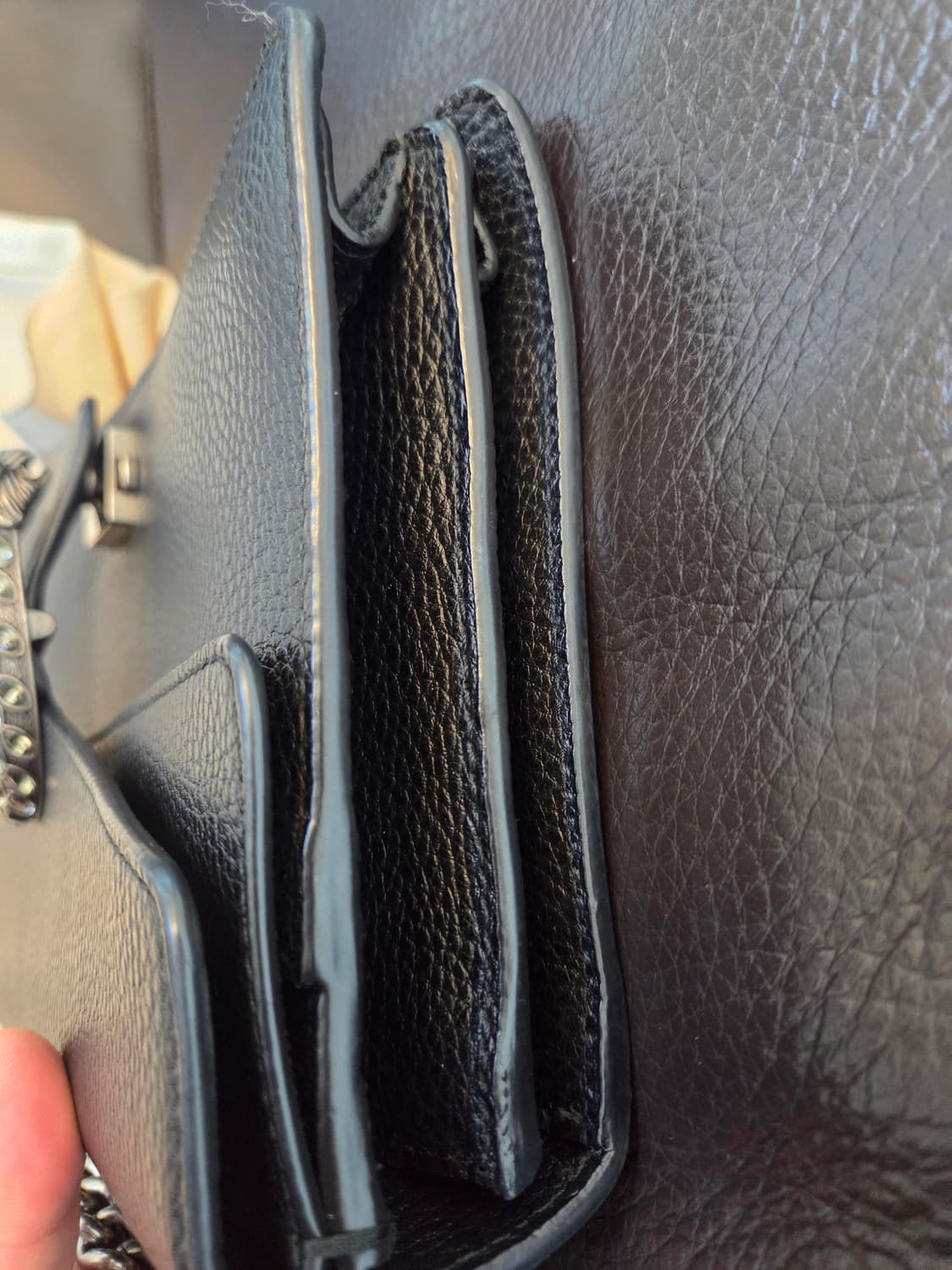 구찌 디오니서스 레더 크리스탈 체인 숄더백스몰 네이비 상품이미지4