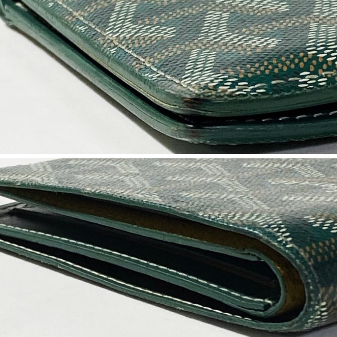 [정품] GOYARD 고야드 빅투와르 그린 카프스킨 반지갑 상품이미지9