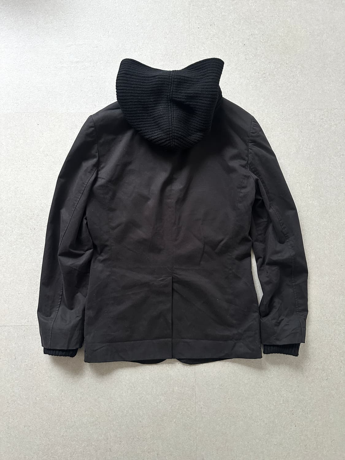 알마니 2000s 후드 니트 레이어 블레이저 자켓 상품이미지6