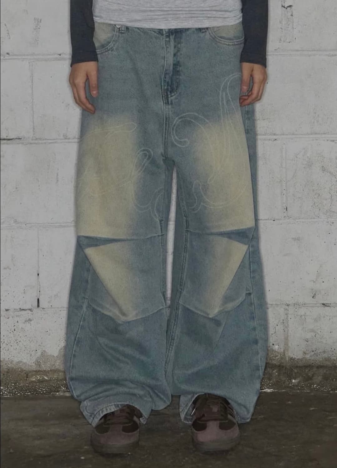 팬시클럽 엔젤 빈티지 워싱 핀턱 팬츠 (사이즈 1) 상품이미지2