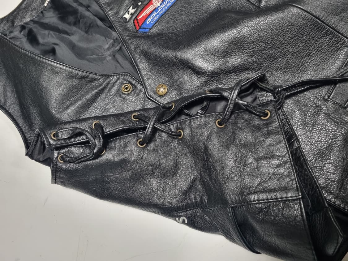 k.g.r 동호회 천연소가죽 라이더 조끼 m 상품이미지5