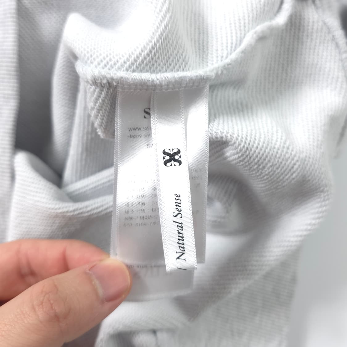 새터 자수로고 코튼 스웻셔츠 그레이 (XL) 상품이미지6