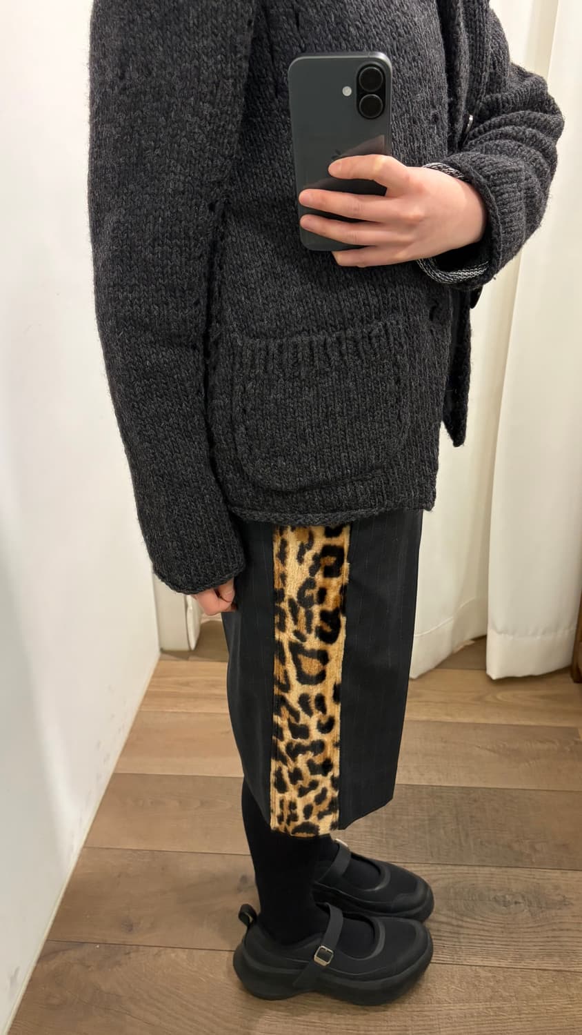 Leopard Velour Detail Burmuda Pants 상품이미지10