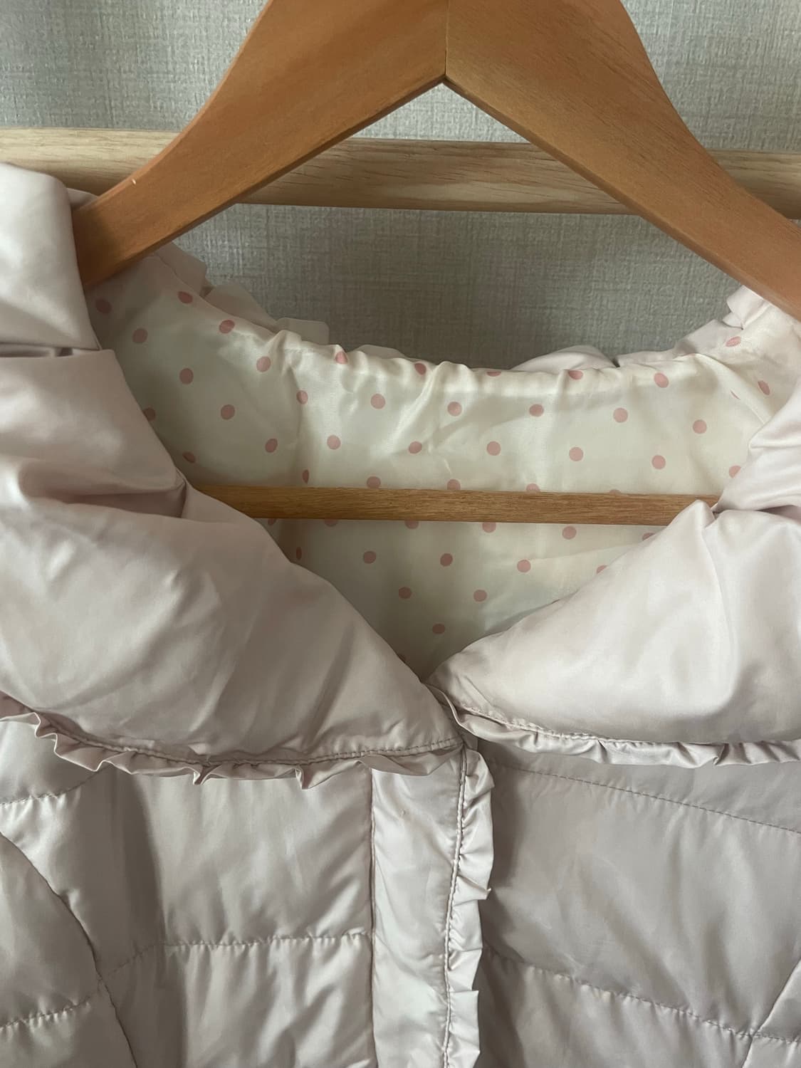 모리걸 빈티지 핑크 레이스 롱 패딩💗❄️ 상품이미지2