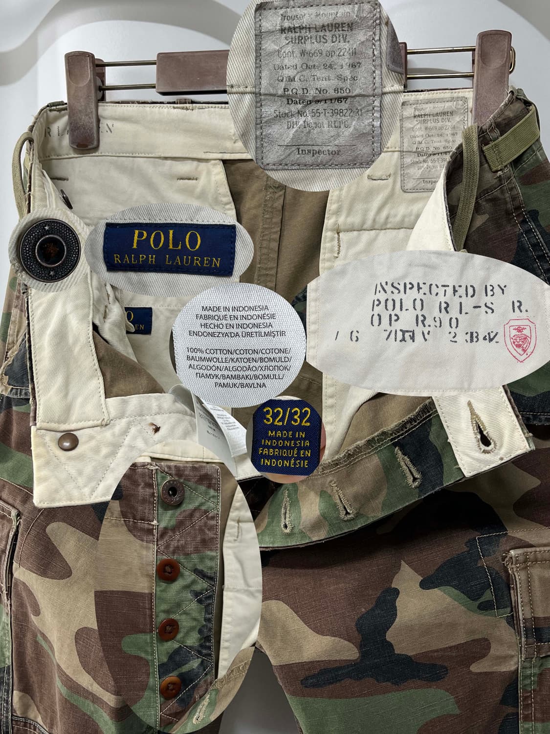 폴로 랄프로렌 트래비스 스캇 밀스펙 카모 유틸리티 카고 팬츠 상품이미지3