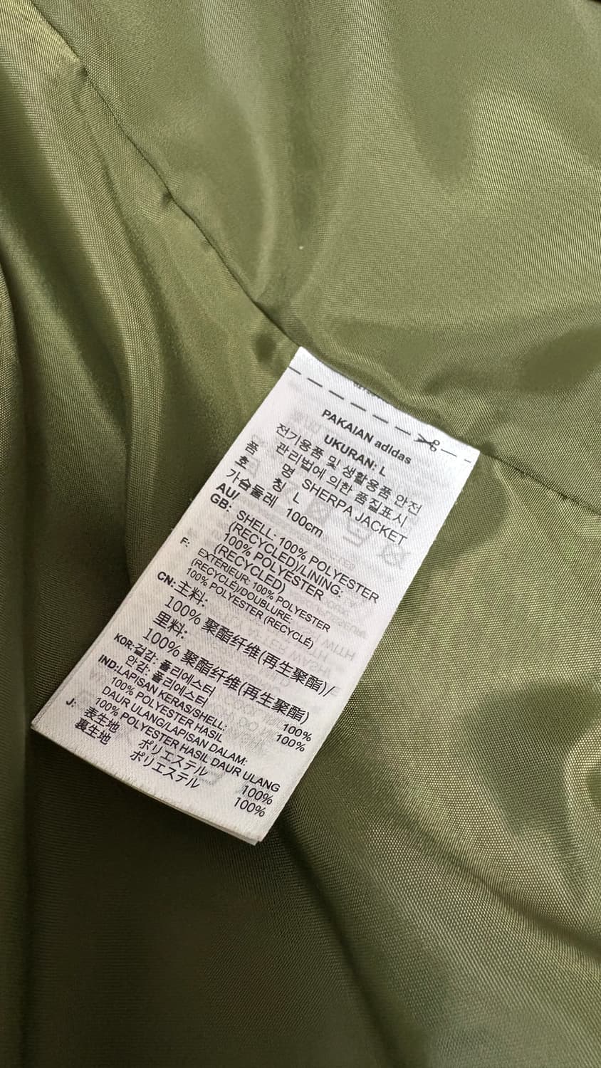 L)아디다스 빅 트레포일 셰르파 플리스 집업 상품이미지5