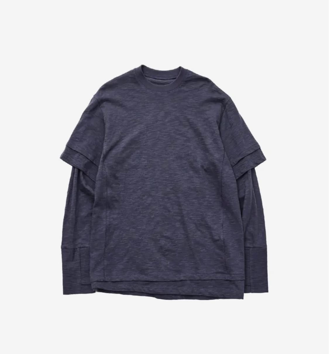 더블 레이어드 롱슬리브 티 (다크 퍼플) 팝니다  상품이미지1