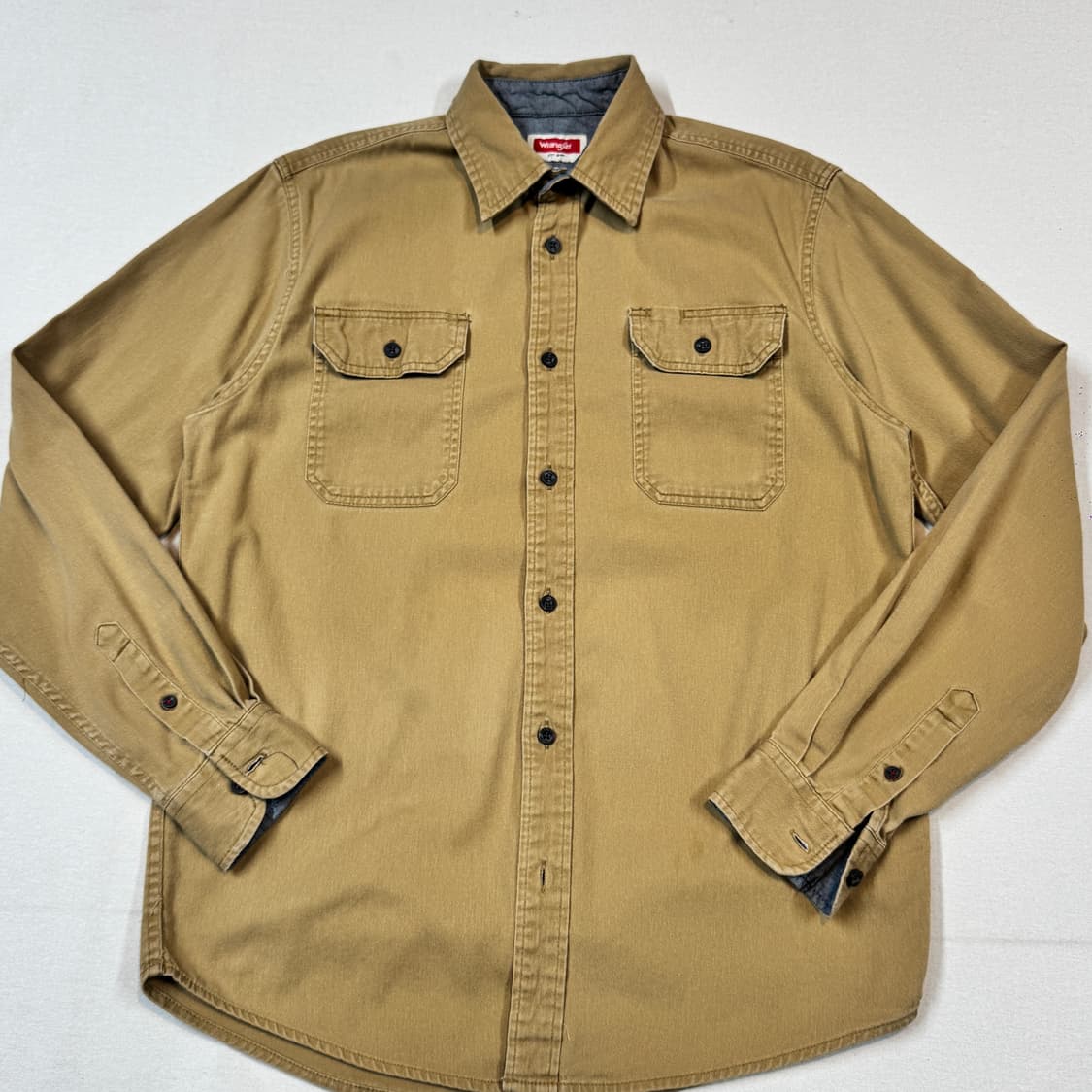 S) Wrangler 랭글러 투포켓 워크웨어 코튼 셔츠 브라운 W1 상품이미지2