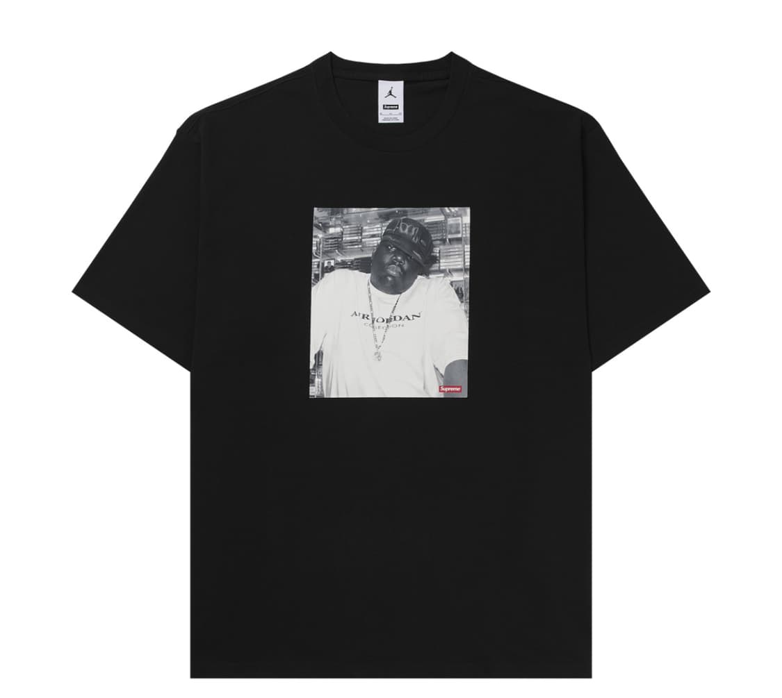 슈프림 x 조던 비기 숏슬리브 탑 블랙 24FW 상품이미지1