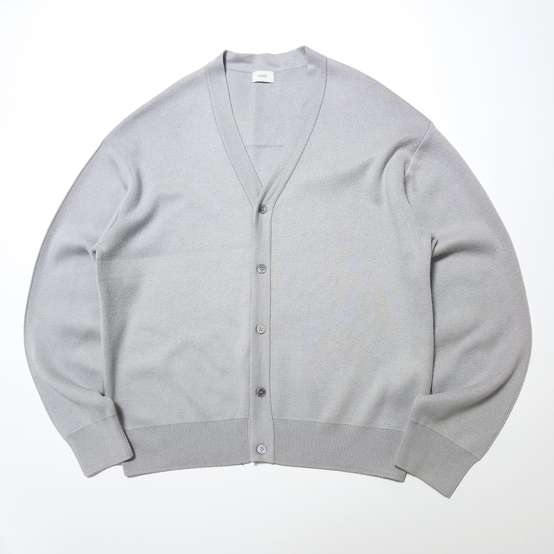 쿠어 COOR 울 코튼 가디건 그레이 상품이미지1