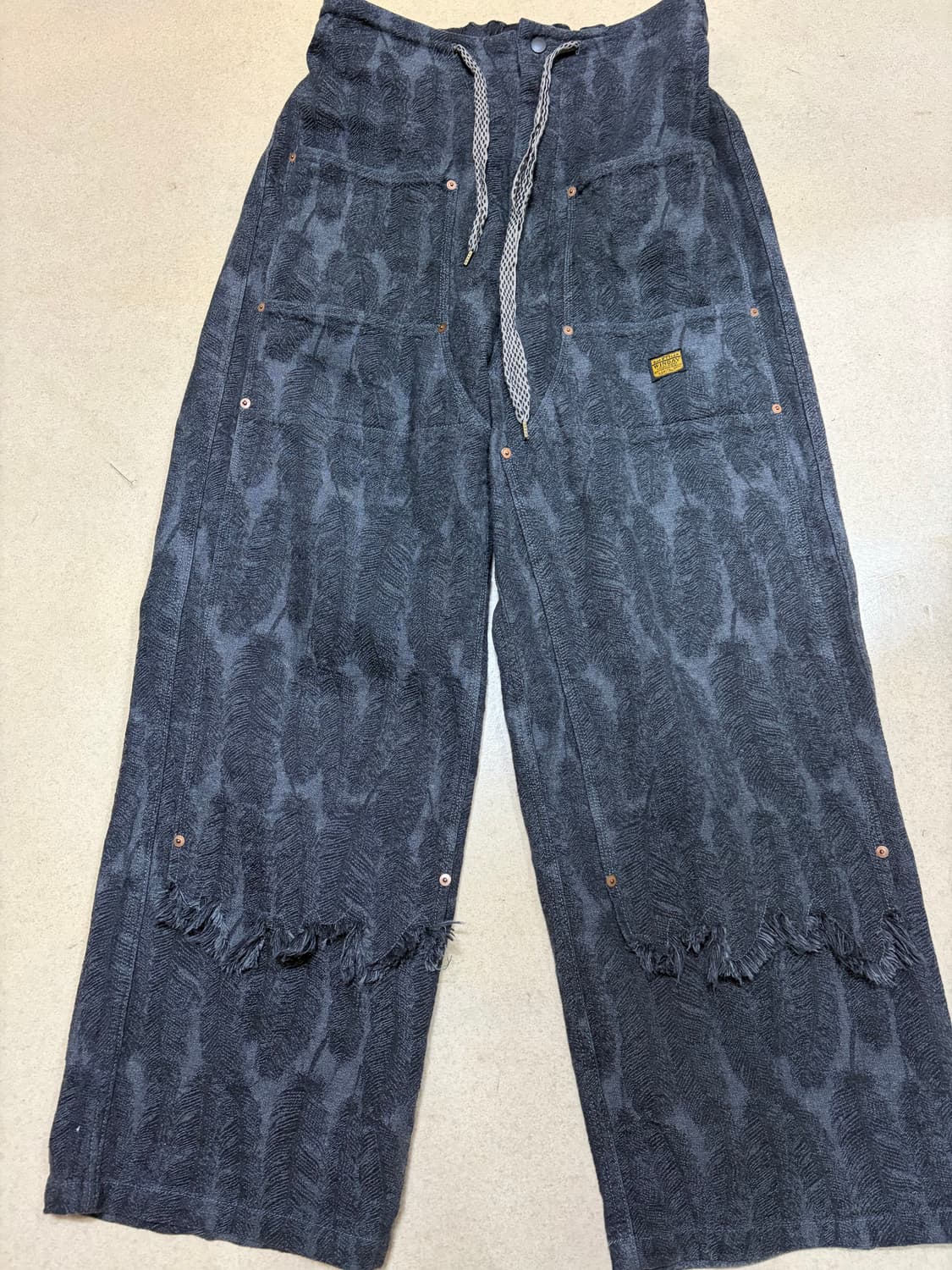 캐피탈 맥파이 데님 배기팬츠 블랙 3사이즈 상품이미지1