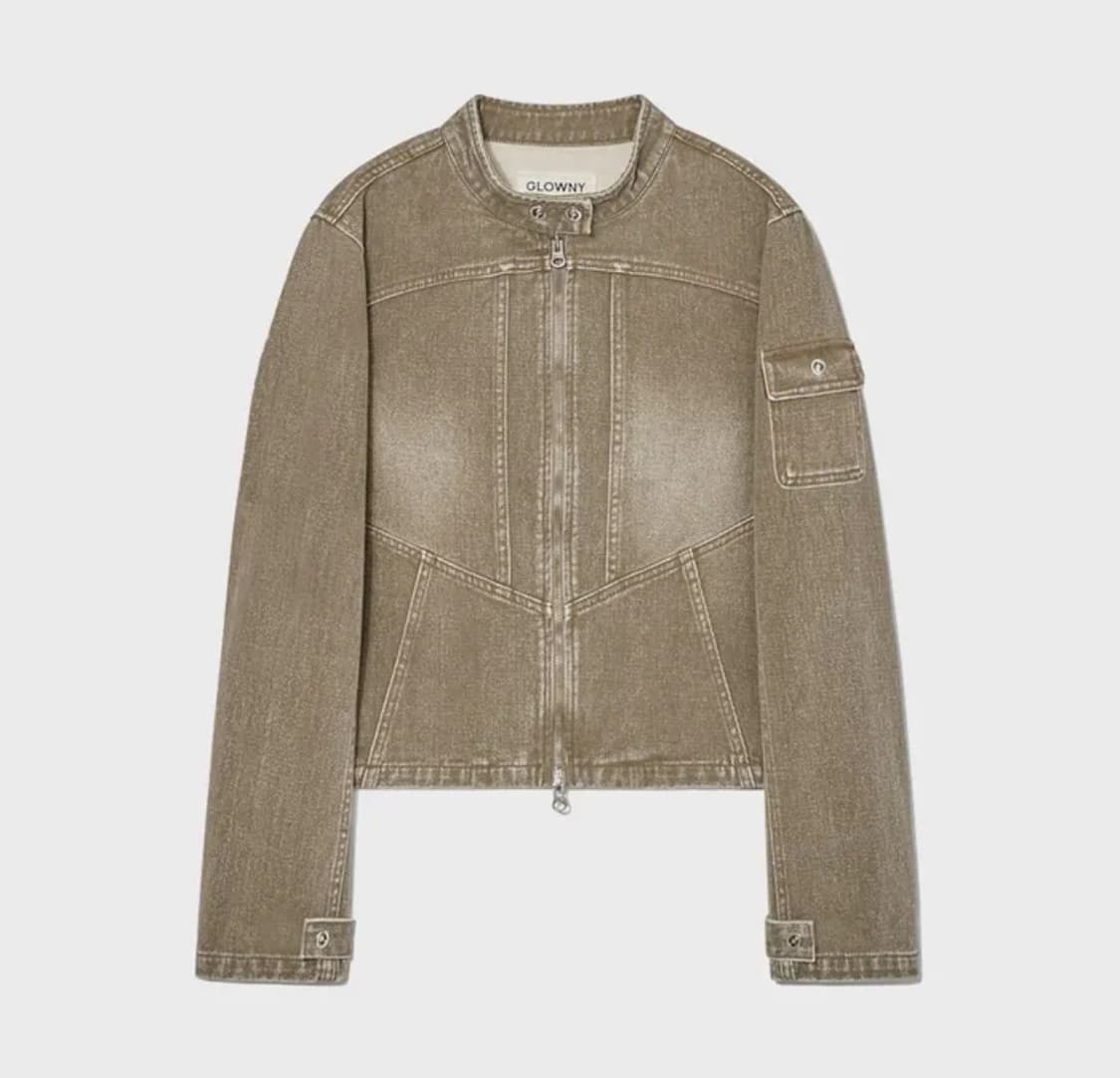 BONES DENIM JACKET (KHAKI BROWN) 상품이미지1
