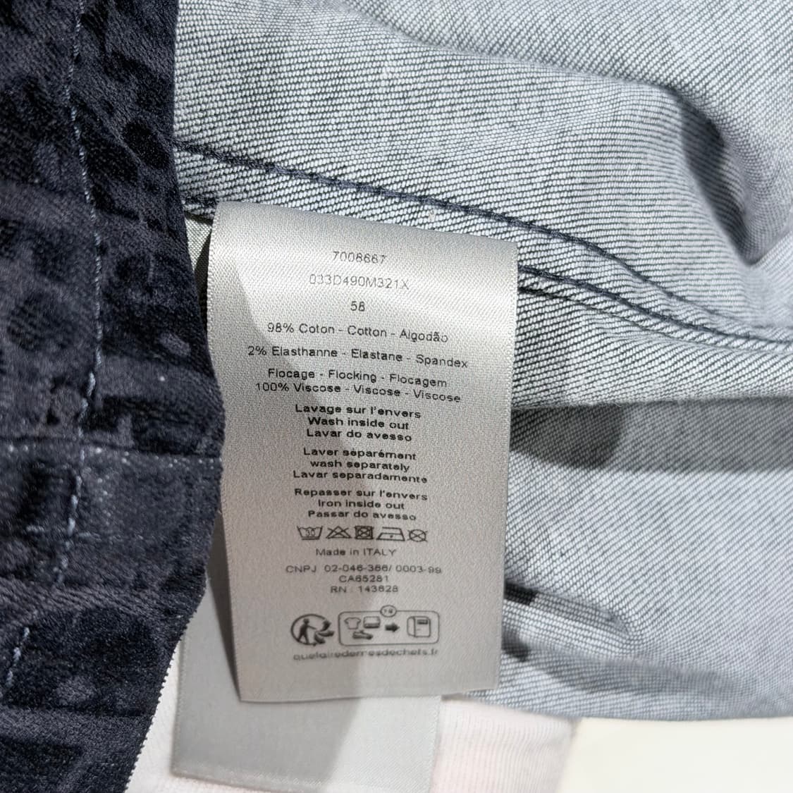 (S+ / 58) / 디올 오블리크 벨벳 오버셔츠 자켓 상품이미지6