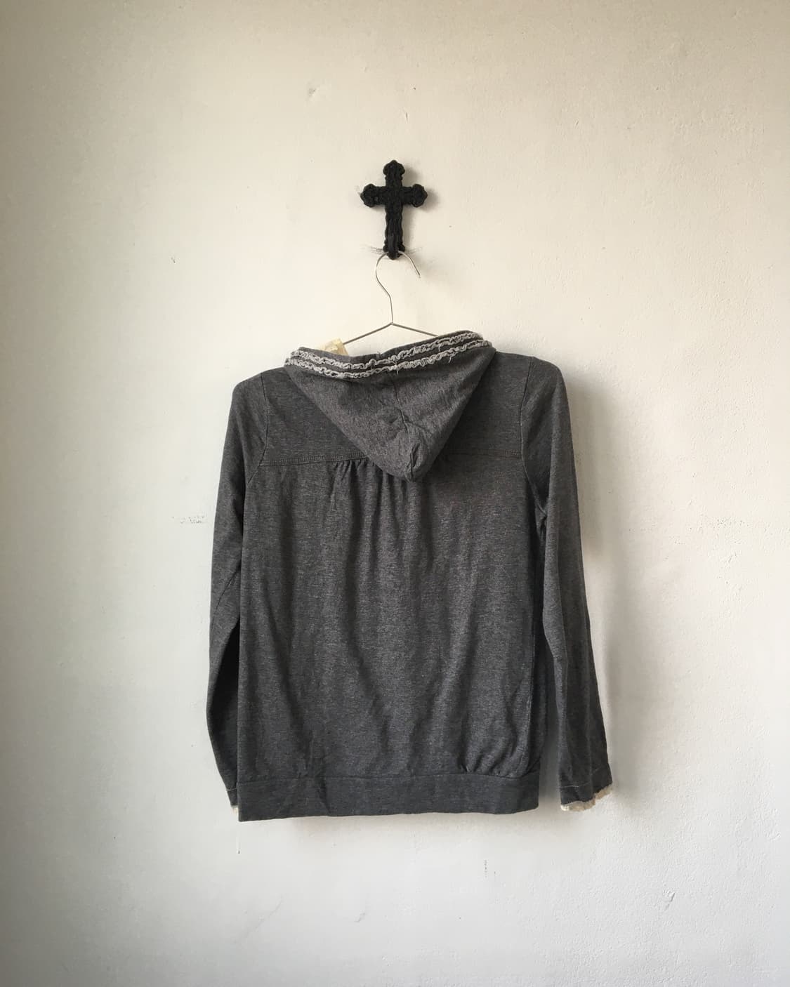 frill trimming hood zip up 상품이미지3