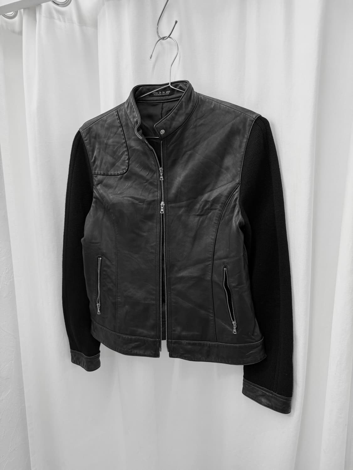 comme ca du mode 쉽스킨 레더 니트 자켓 상품이미지3