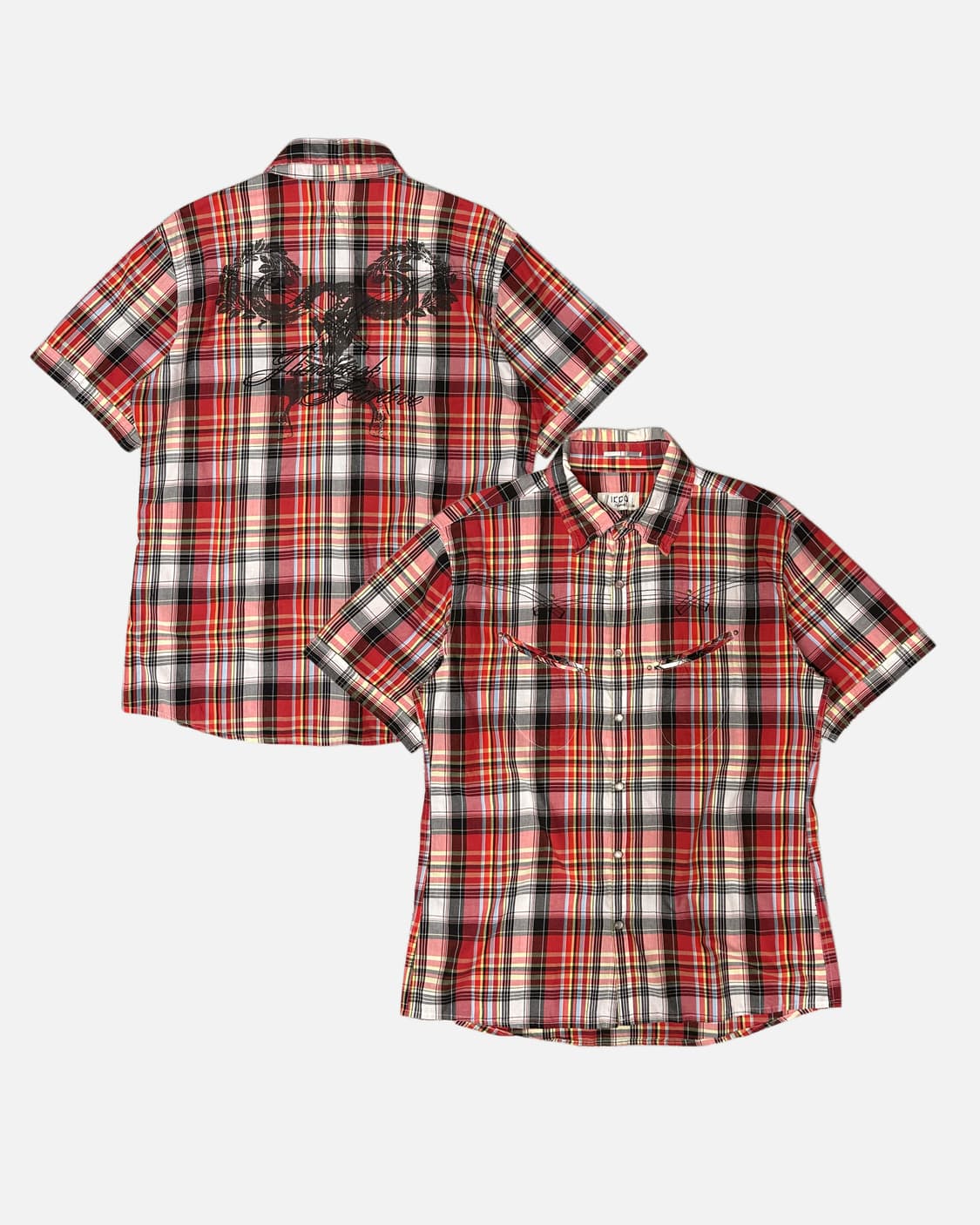 IKKA western check printing shirt 상품이미지1