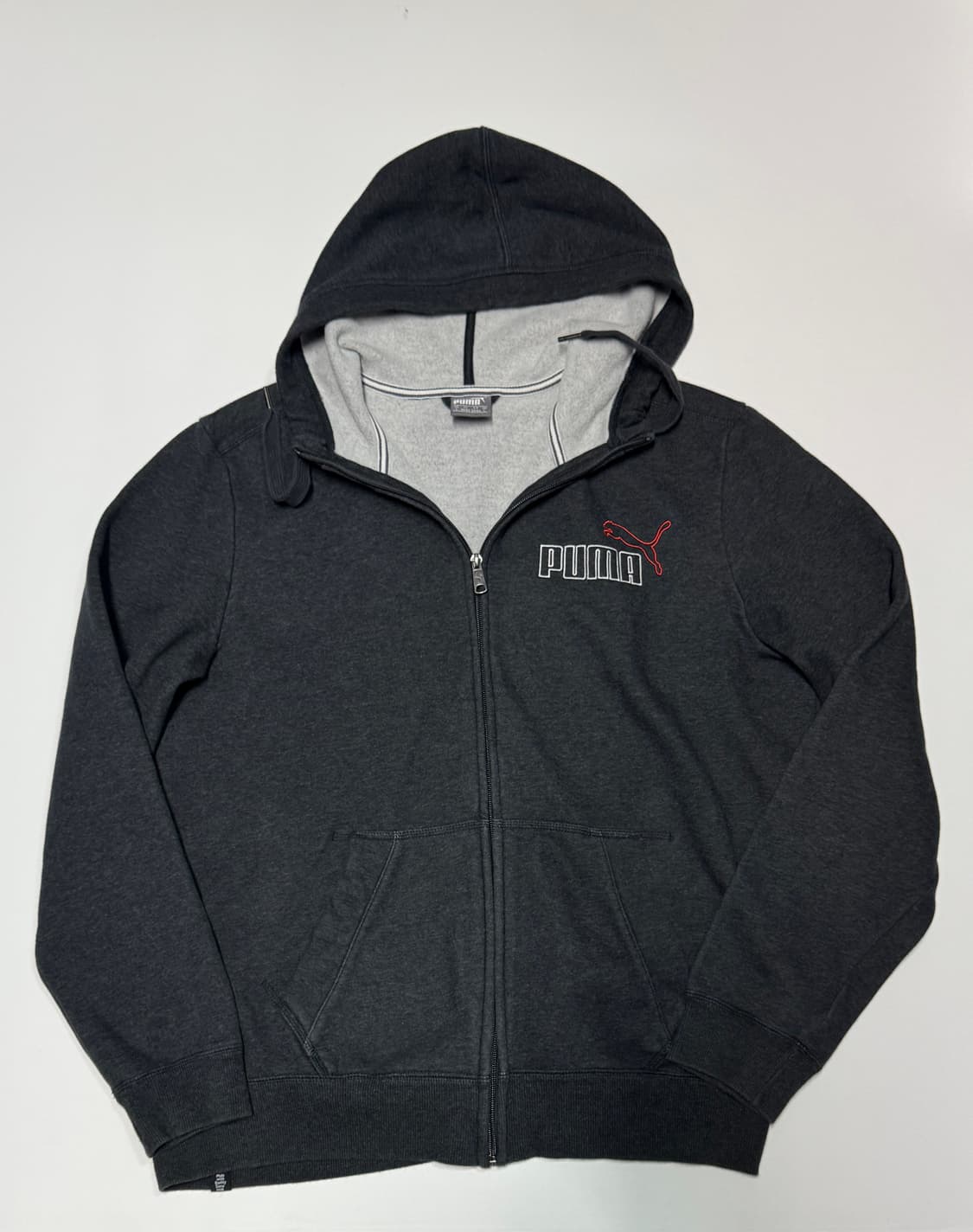 푸마 puma 트레이닝 빈티지 그레이 기모 후드집업 L 상품이미지1