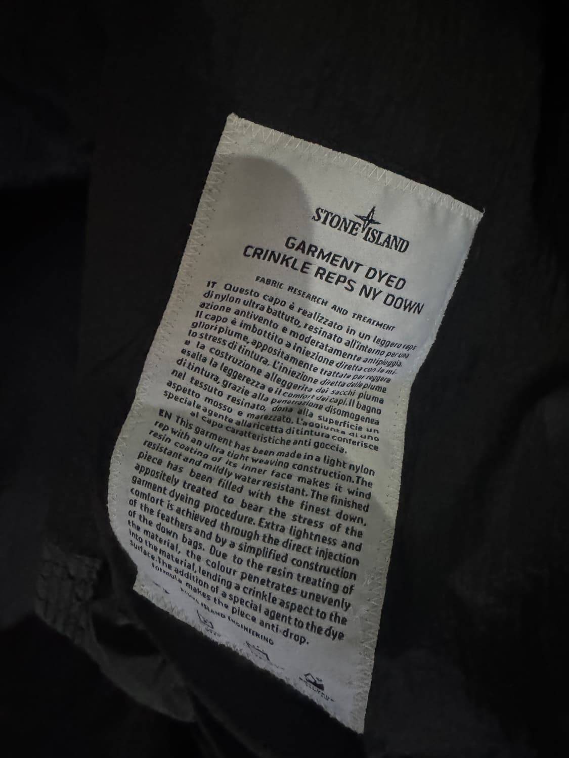 [L] 스톤아일랜드 17fw 크링클랩스 후드 패딩 다크그린 6754022 상품이미지5