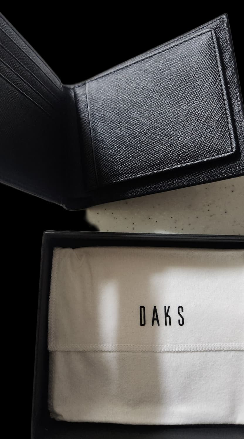 (새상품) 닥스 남성 블랙 체크라인 반지갑 상품이미지3