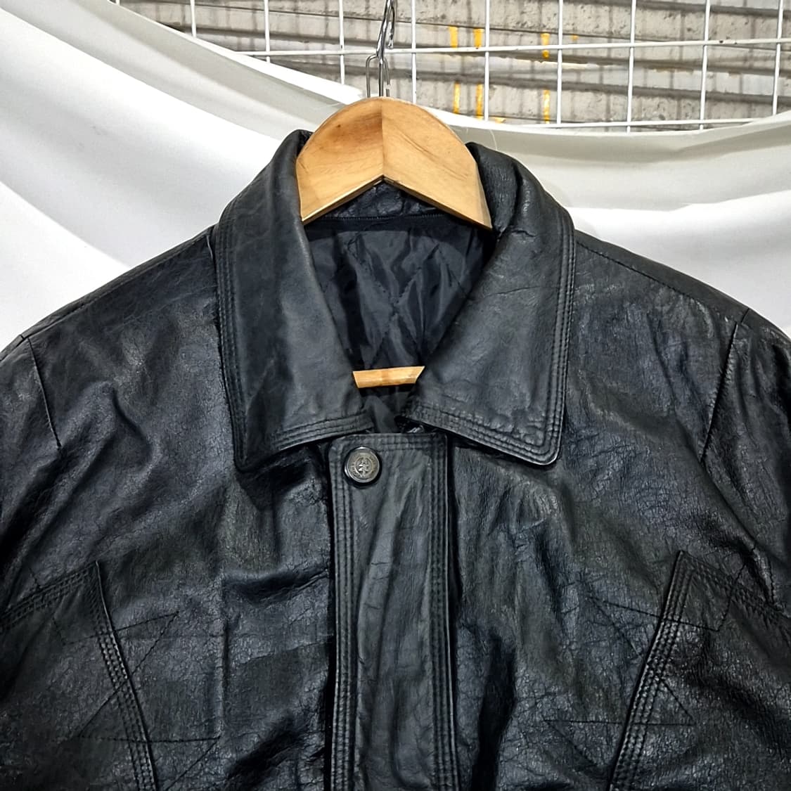 Vtg_가죽 봄버 자켓 상품이미지2