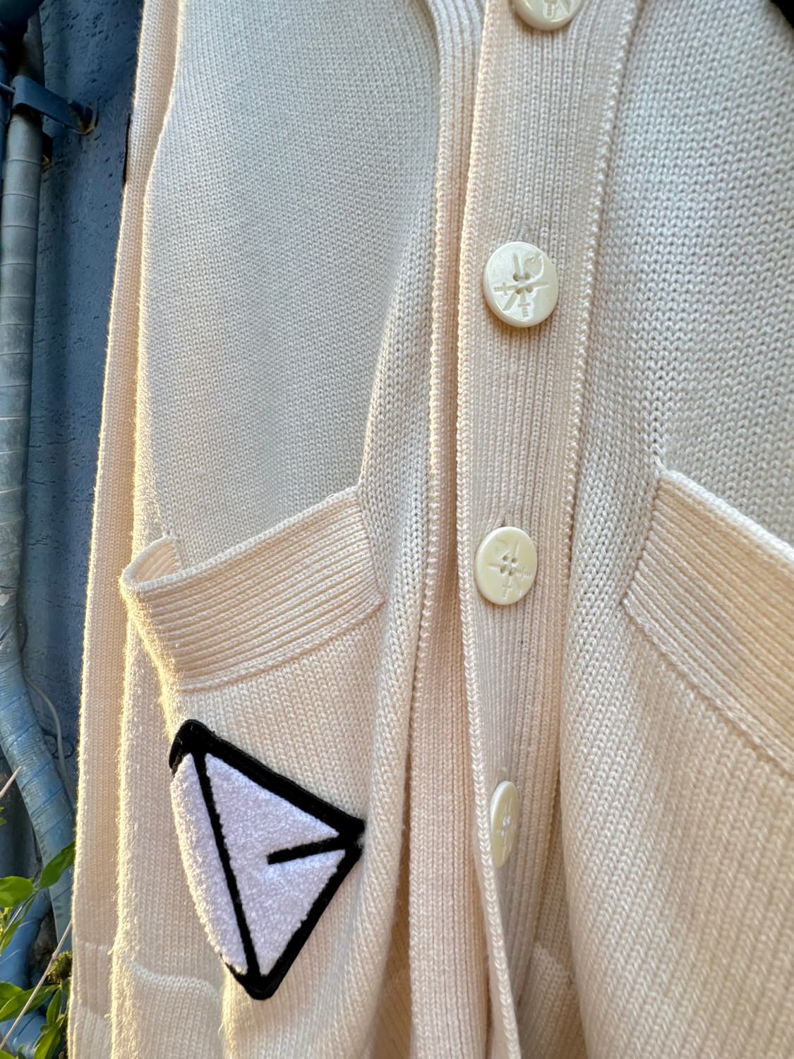 오프닝 세레모니 성조기 패치 가디건 (ivory)  상품이미지6