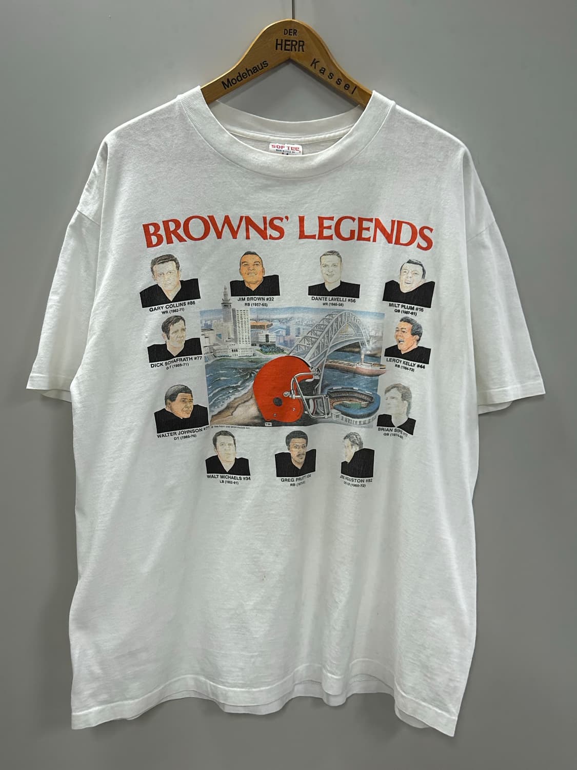 80s-90s 클리블랜드 브라운스 레전드 프린트 티 상품이미지1