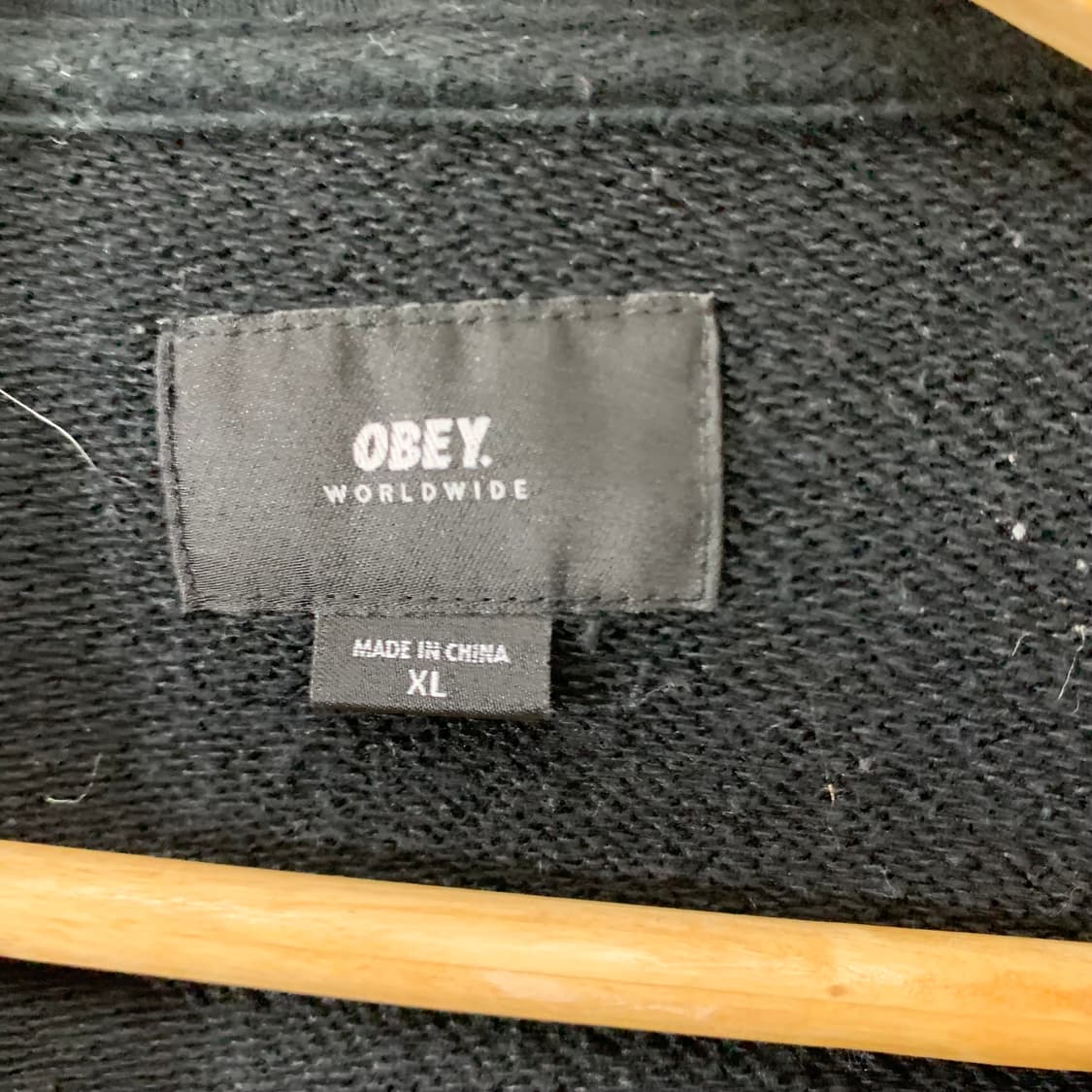 오베이 블랙 후드집업 상품이미지3