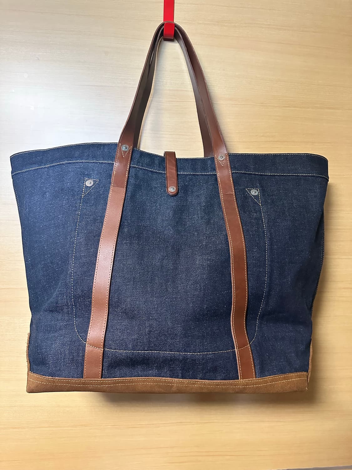 RRL 레더트림 데님 토트백 상품이미지6