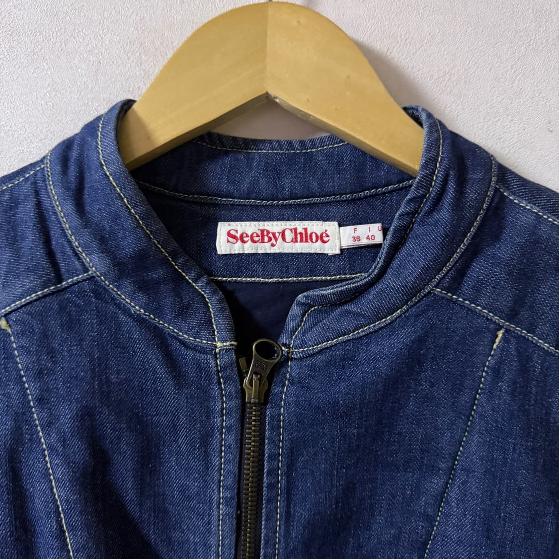 씨바이끌로에 데님 봄버 자켓 (프리) 상품이미지5