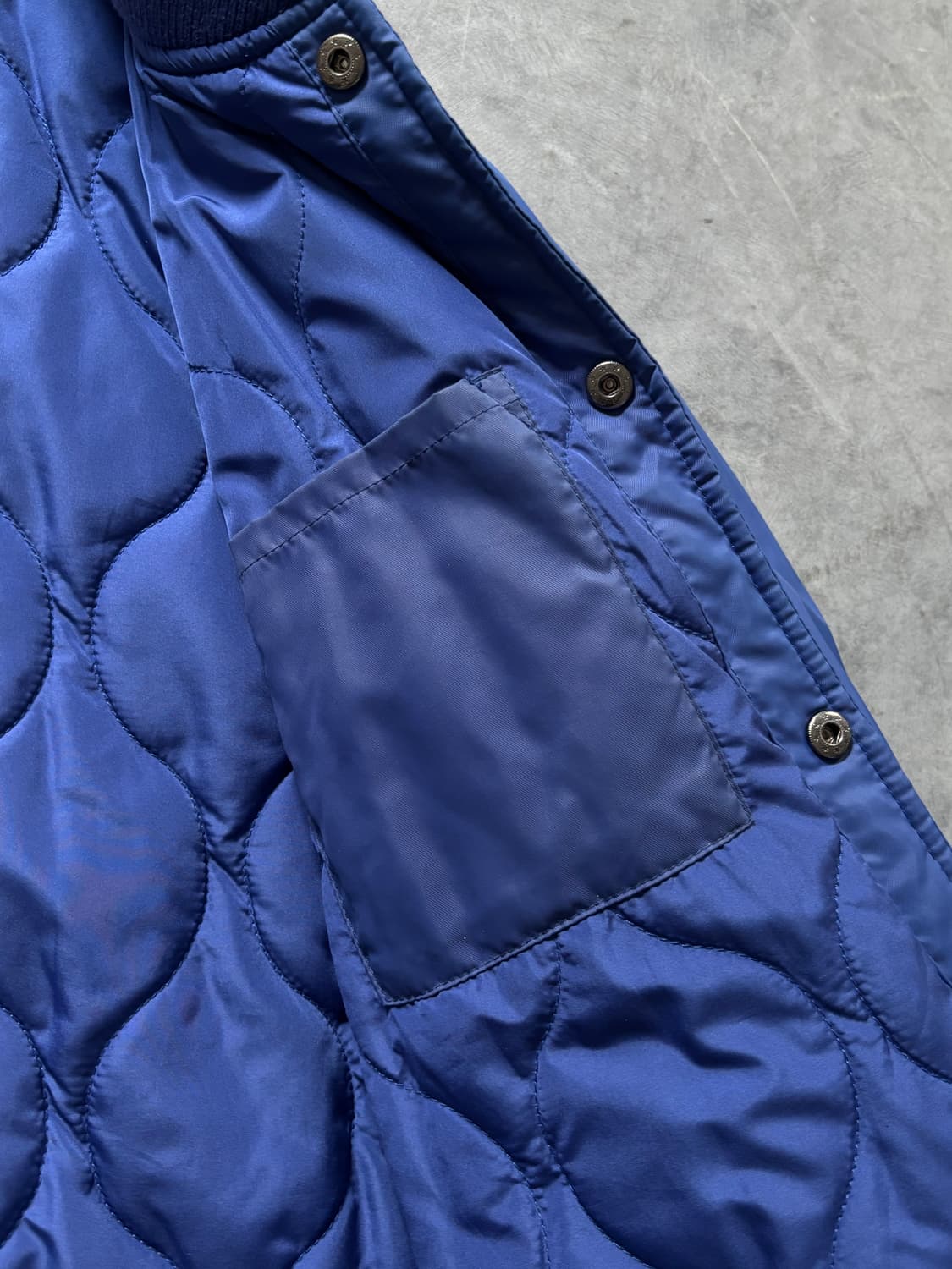 Stussy 스투시 00s 블루 스컬로고 새틴 바시티 자켓 상품이미지6