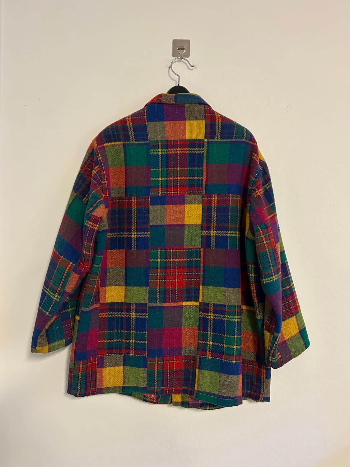 90s USA 게스 울 패치워크 자켓 상품이미지3