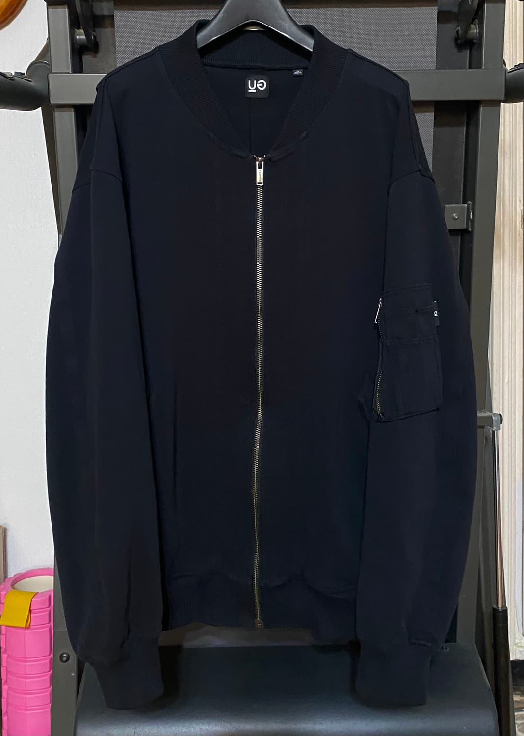 [XL] GU 언더커버 UG 립 블루종 Ma-1 봄버 자켓 블랙 상품이미지1