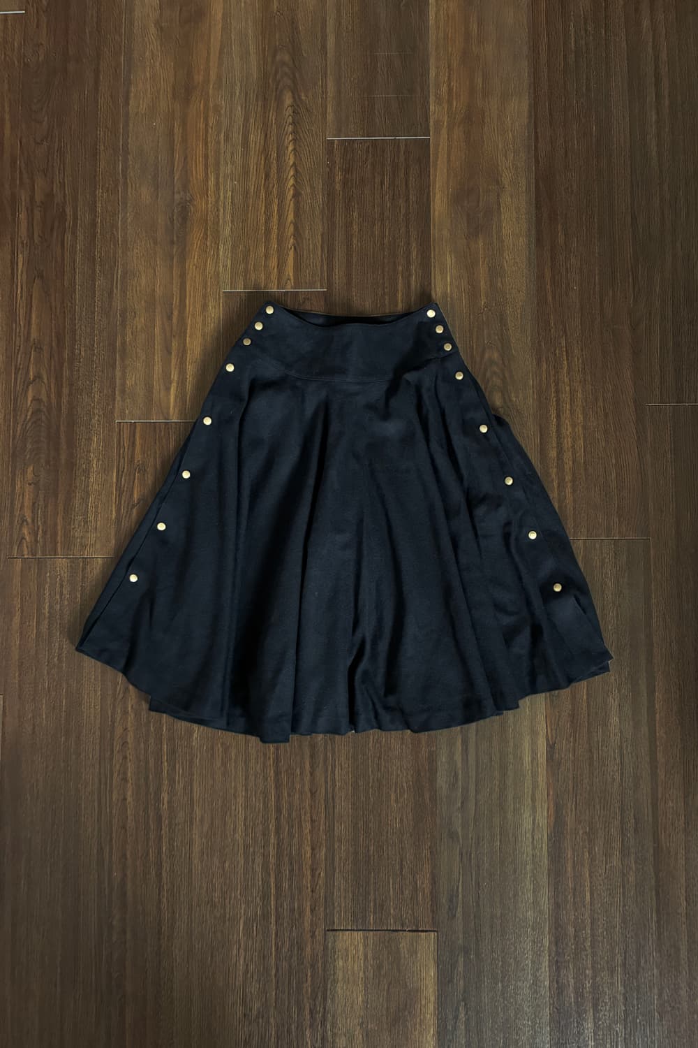 Side Button Flare Skirt 상품이미지4