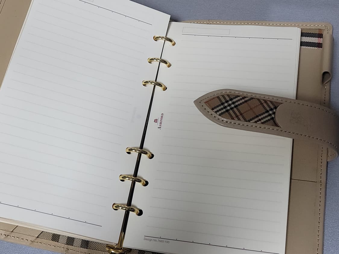 버버리 6공 다이어리 아젠다 a6 애쉬포드 로로마 파일로팩스 빈티지 상품이미지7