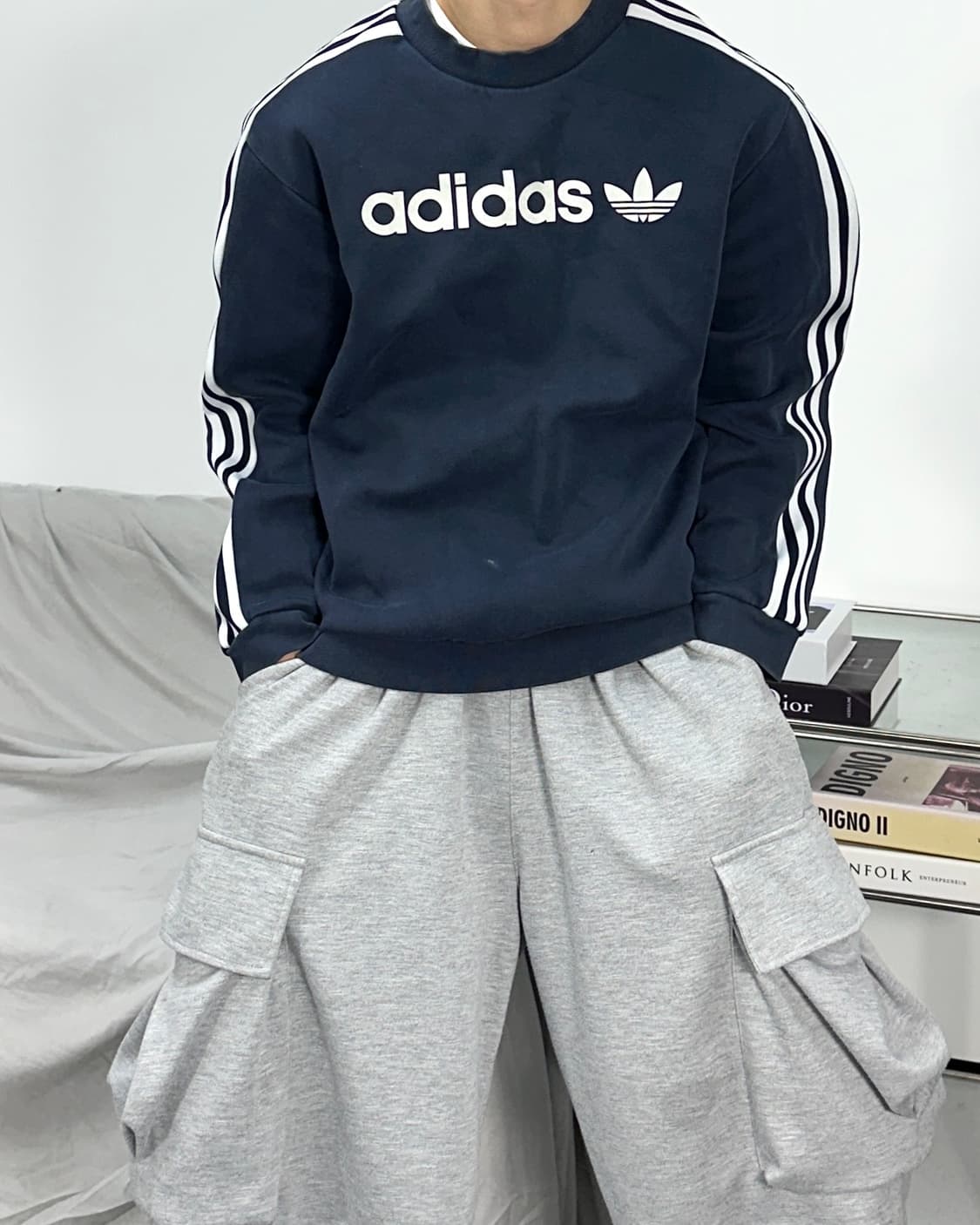 아디다스 빅로고 맨투맨 M 상품이미지1