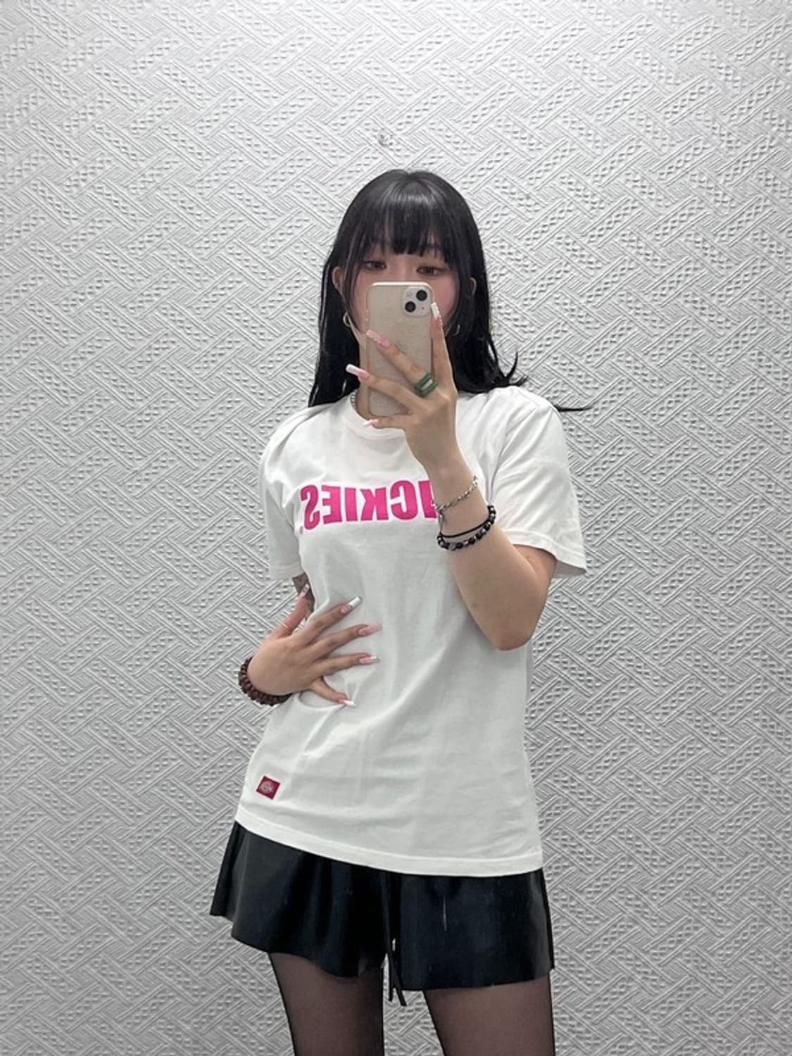 디키즈 Y2K 올드스쿨 레트로 키치 핫핑크 로고 반팔티 S C12321 상품이미지2