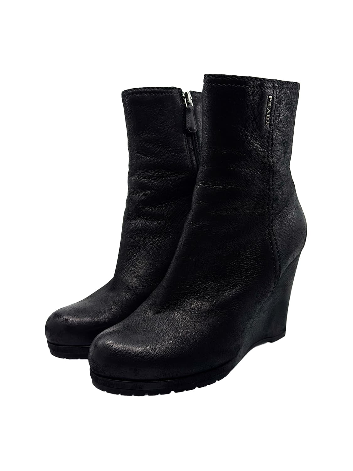 PRADA Wedge Heel Ankle Boots/ 37.5 상품이미지1