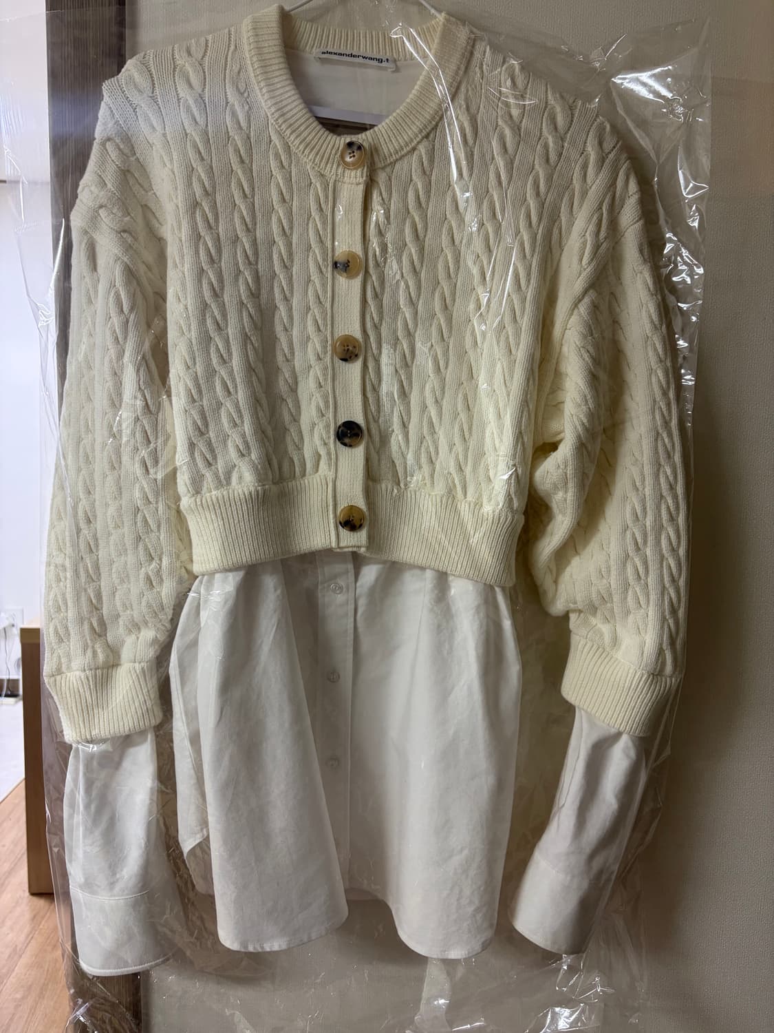 알렉산더왕 레이어드 니트 가디건 미니 원피스 상품이미지1