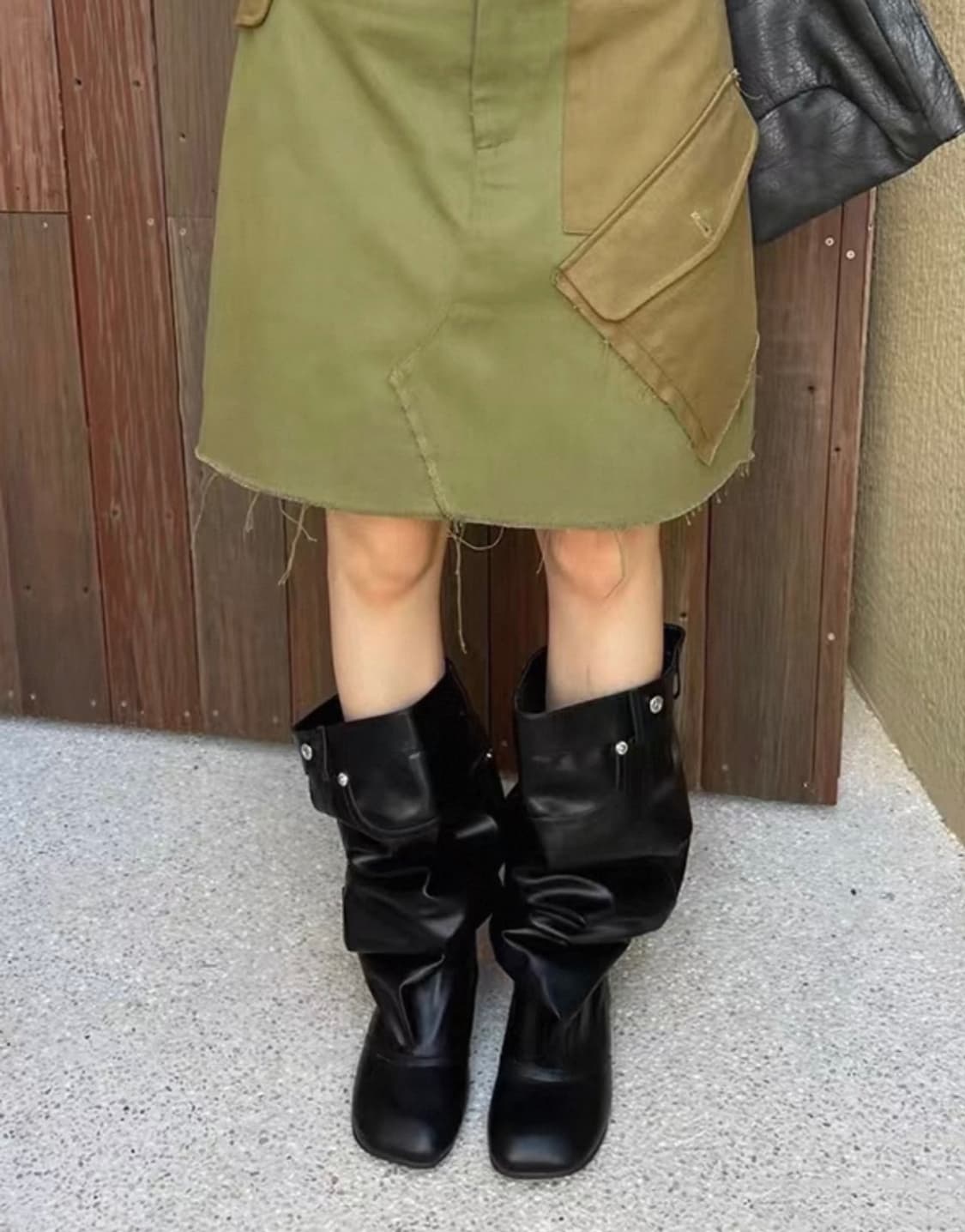 와이드 롱 부츠 블랙 38 240 상품이미지2