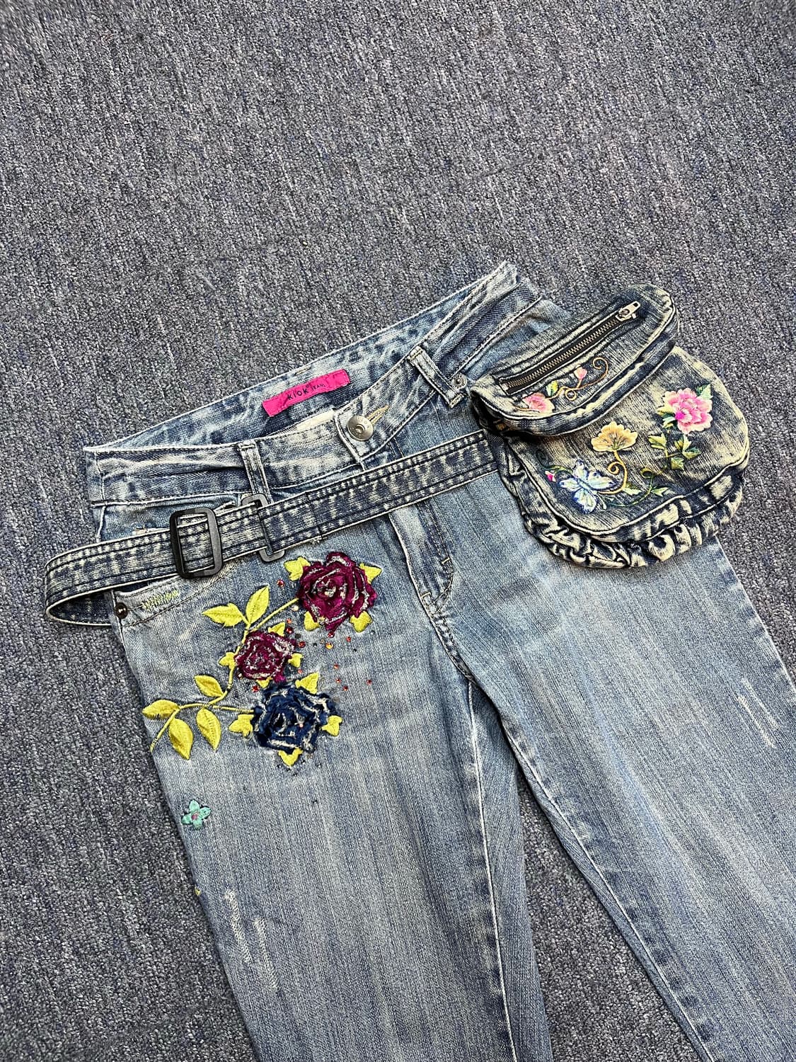 Kiok jeans 오리엔탈 자수 부츠컷 (청가방 세트) 상품이미지3