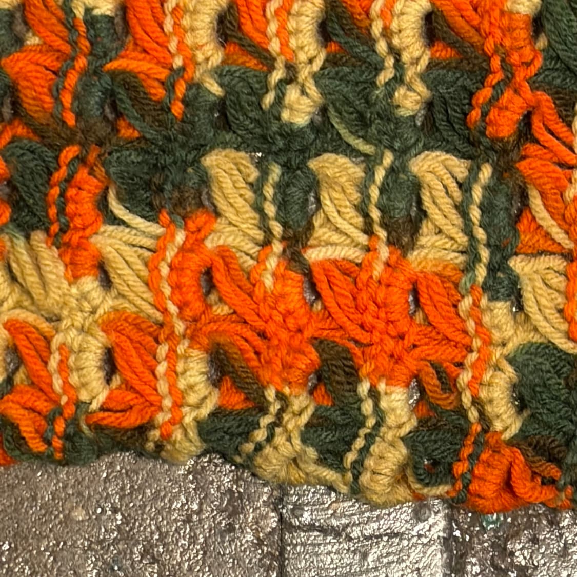 90s USA 니트 울 카페트 러그 매트 상품이미지6