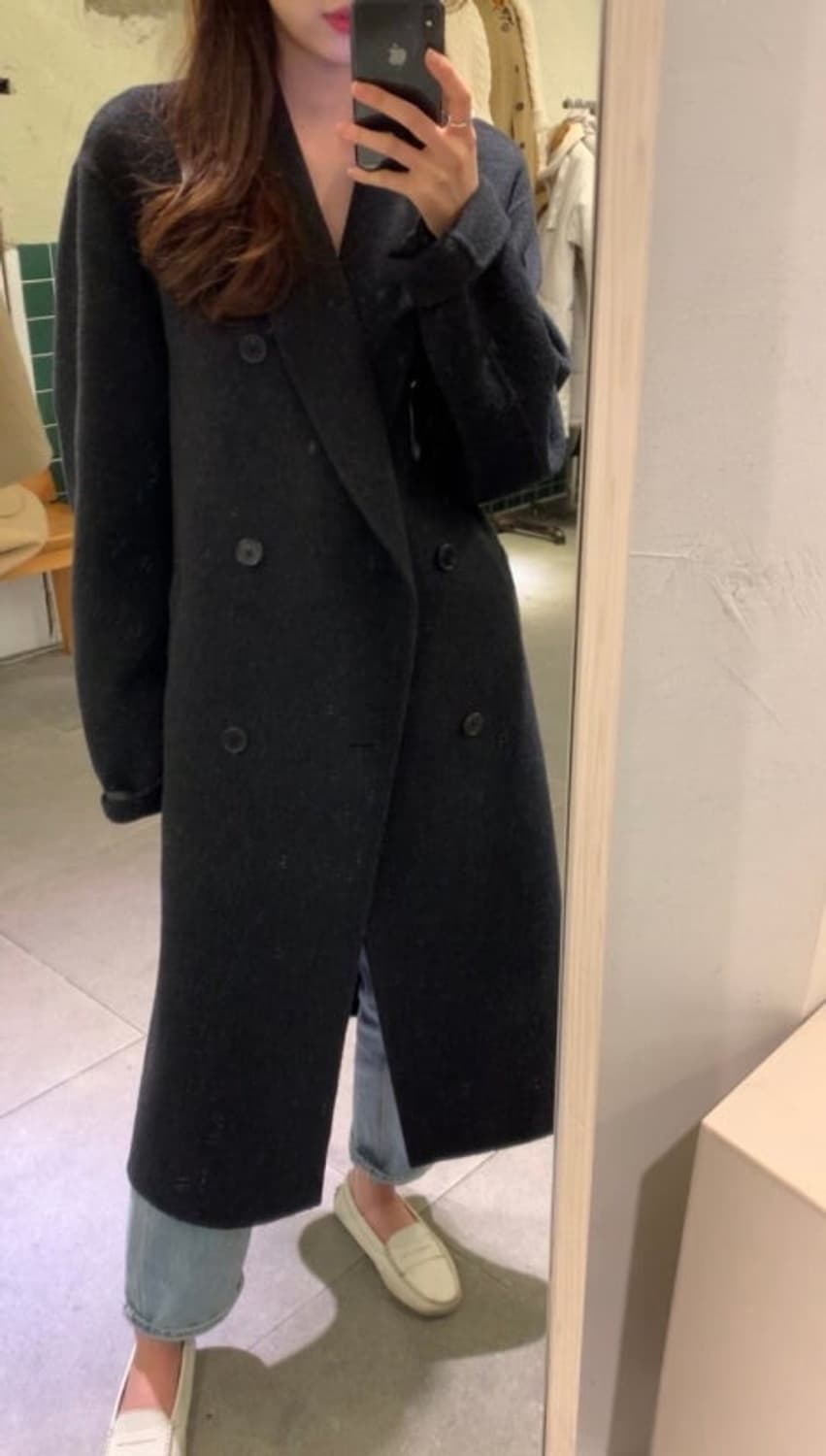 르플레인 차콜 핸드메이드 코트  상품이미지2