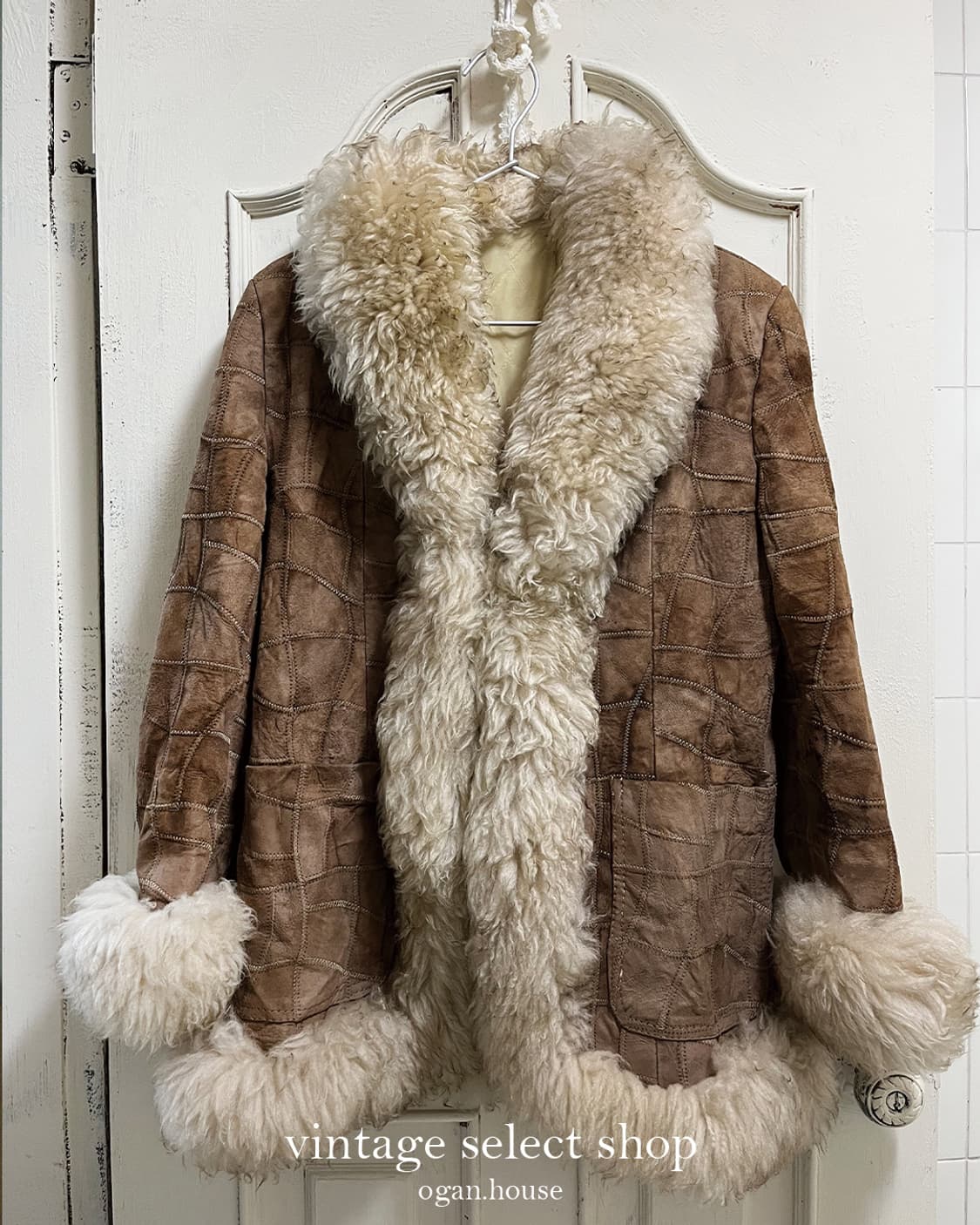 vintage eco fur mustang coat(brown) 상품이미지1