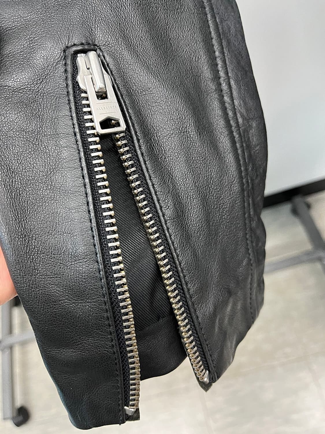 100-105) 올세인츠 바이커 가죽자켓  상품이미지5