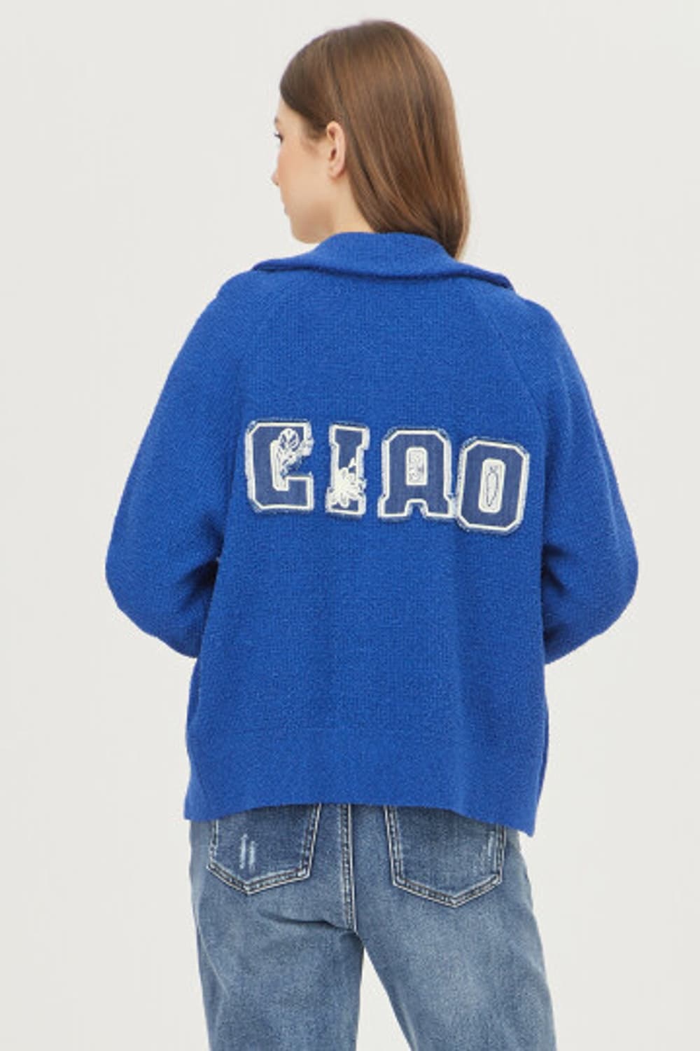 베네통 CIAO 파랑색 니트 가디건 상품이미지2