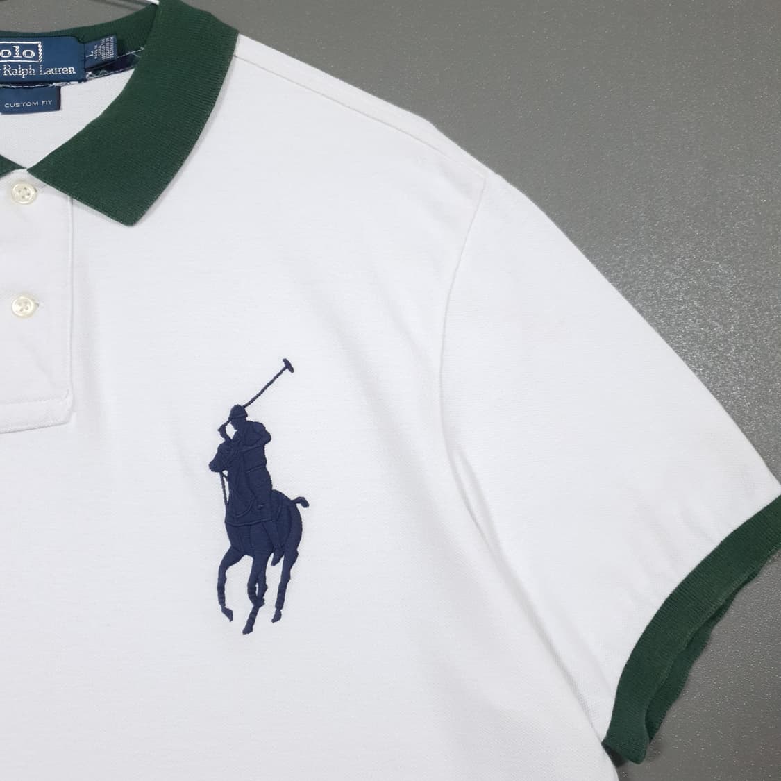 L) 폴로 랄프로렌 빅포니 반팔 카라티 피케 셔츠 링거티 그린 커스텀핏 상품이미지2