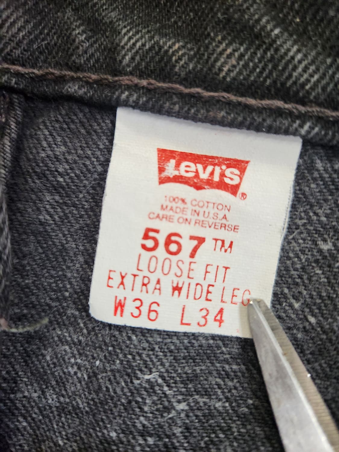 90년대 levi's 567 extra wide leg 상품이미지4