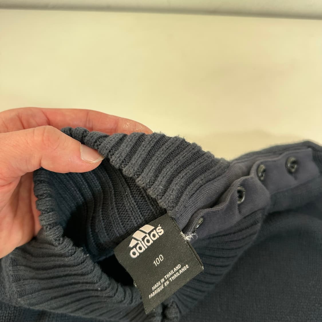 100 L 아디다스 네이비 레알마드리드 반폴라맨투맨 상품이미지4