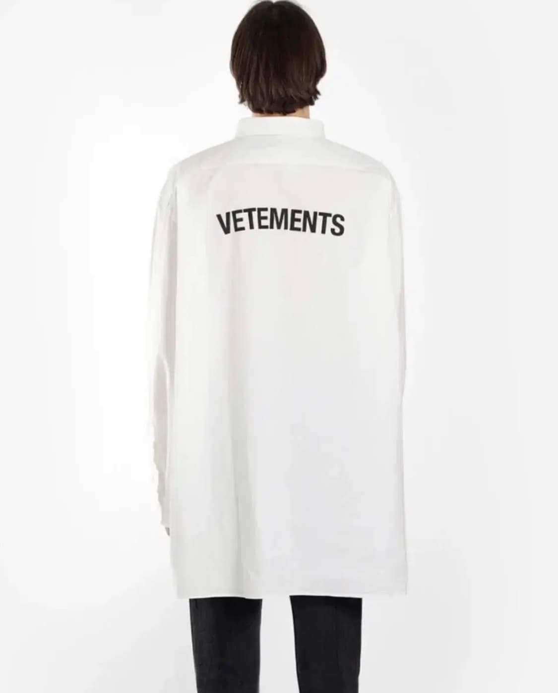 [미개봉 새상품] 베트멍 백로고 포플린 오버사이즈 셔츠 화이트 M 상품이미지1