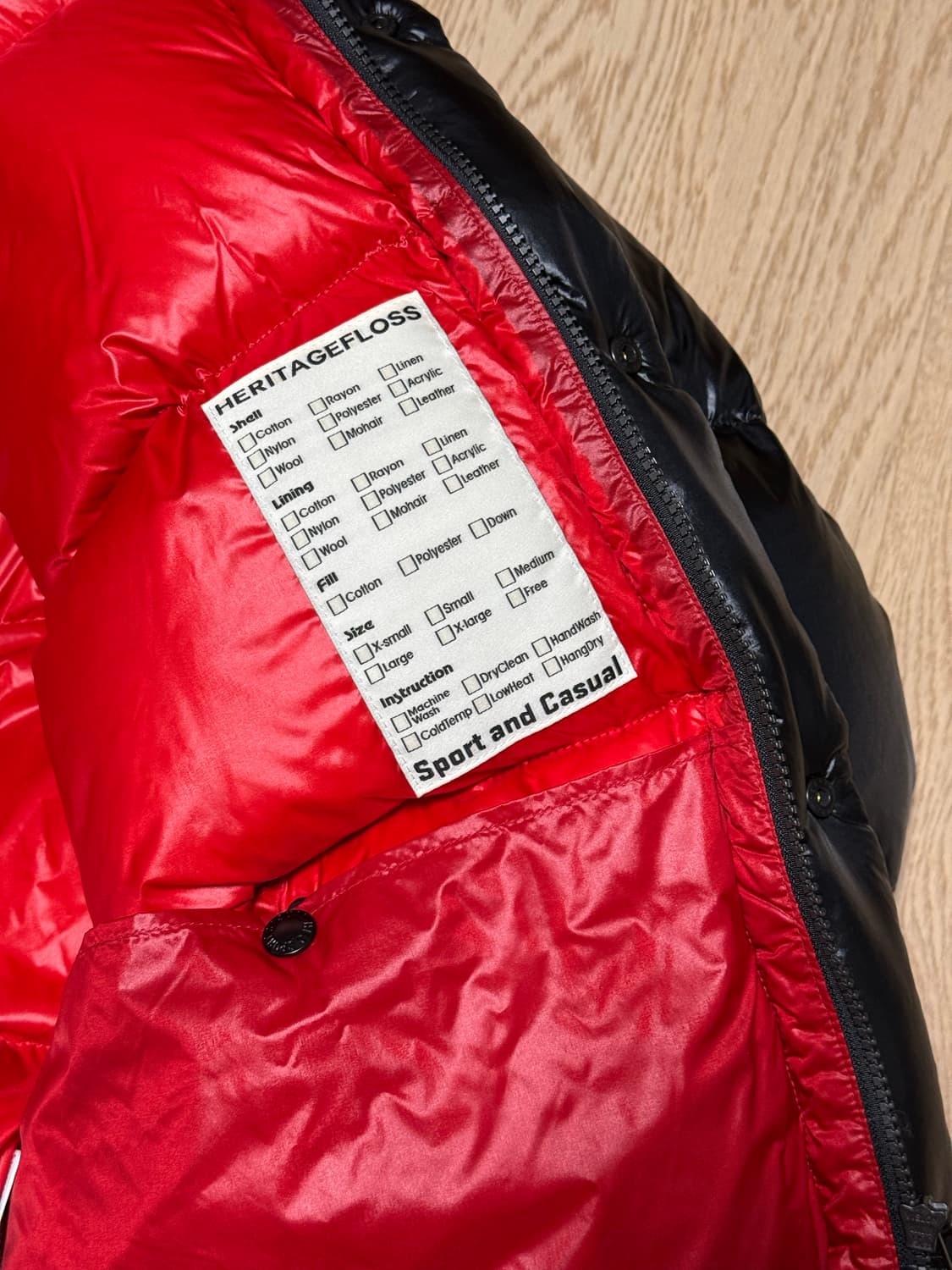 헤리티지플로스 24fw 패딩 블랙 L 상품이미지2